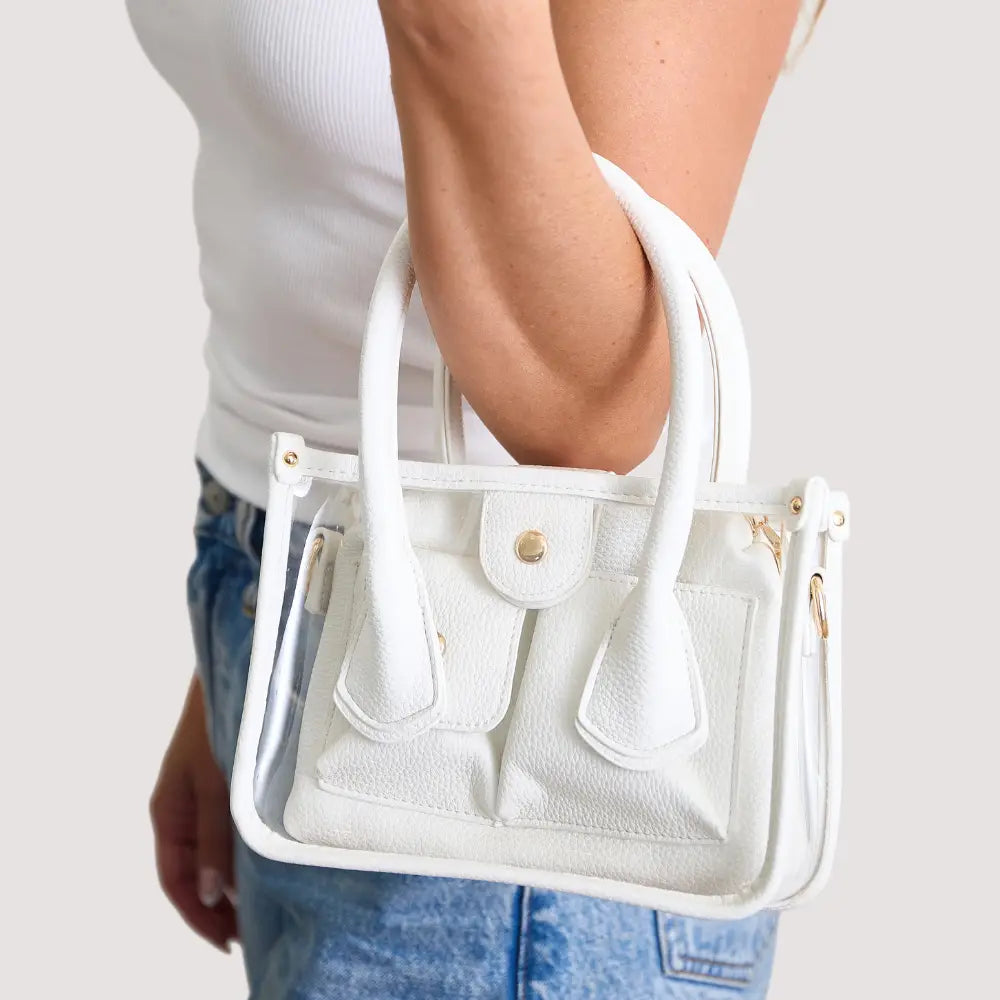 The Molly Saddle Bag White
