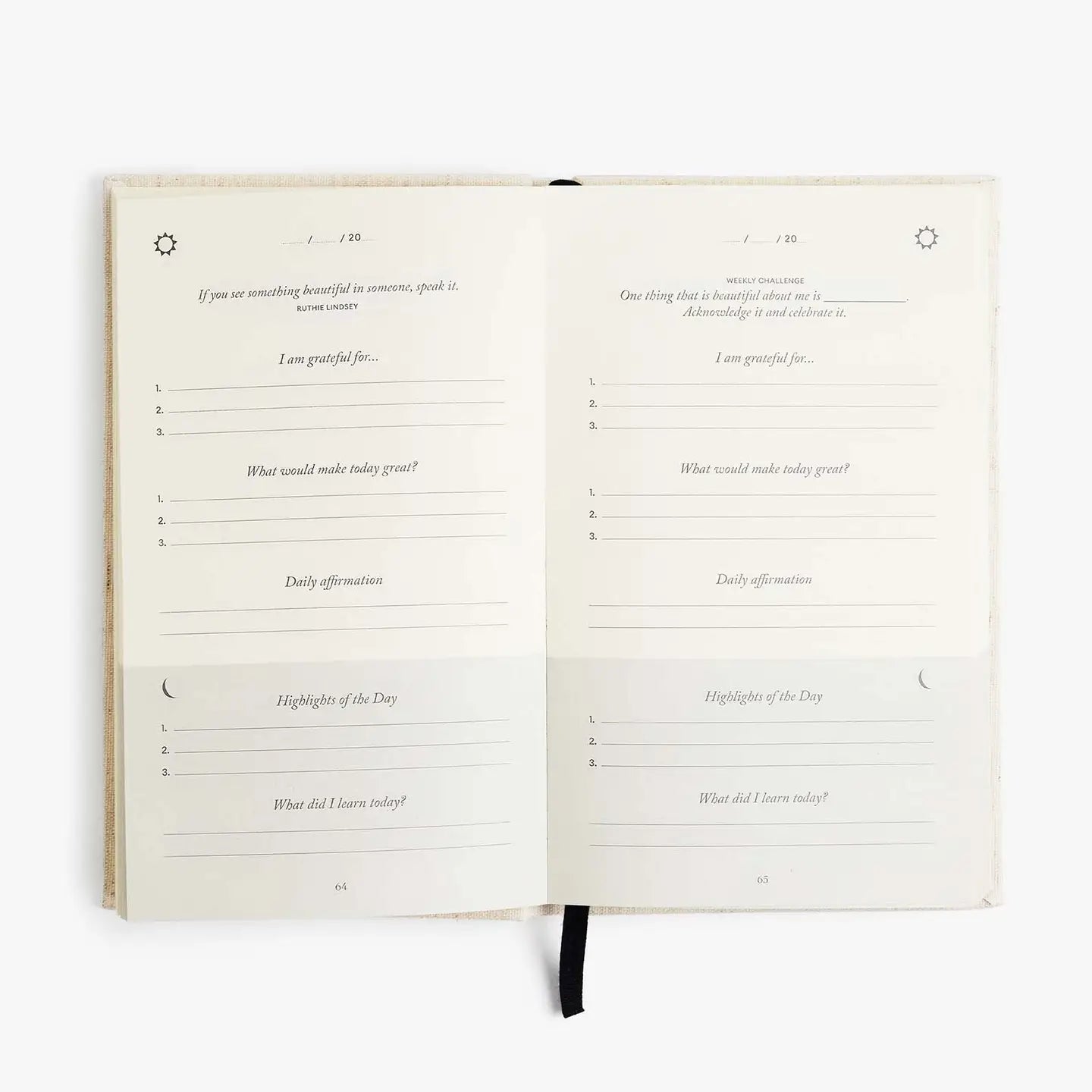 The Five Minute Journal Blue Bow
