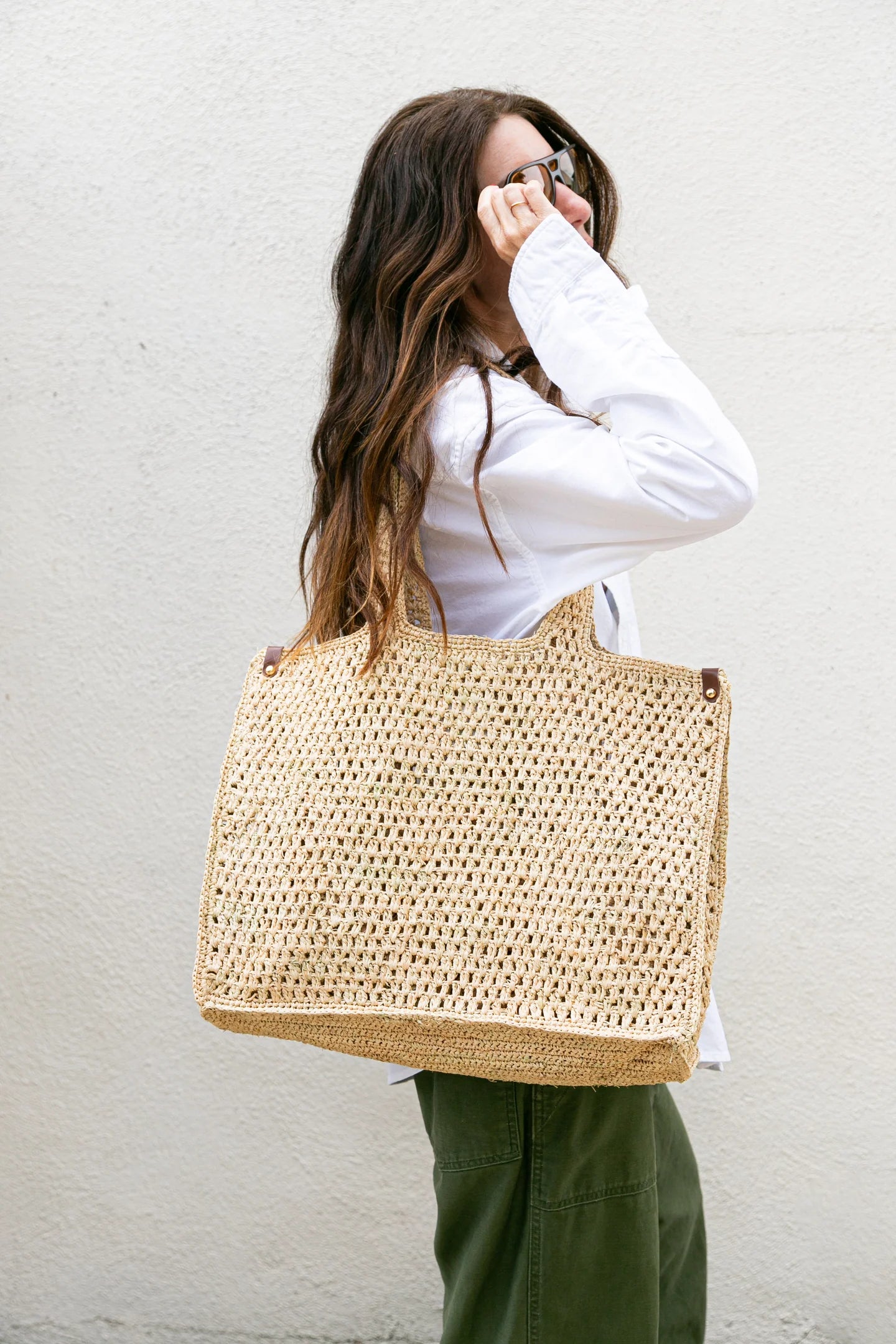 Delfina Raffia Market Bag