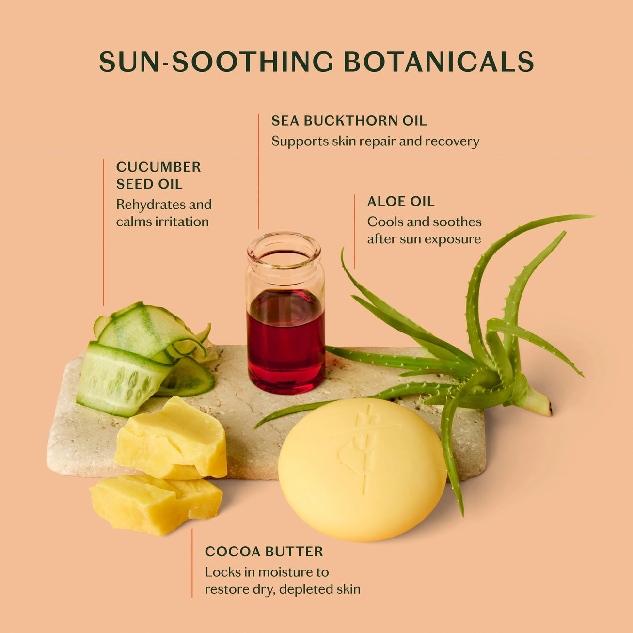 The Sun Stone After Sun Balm & Lotion Bar ingredients