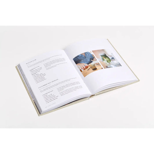 Sunday Suppers open book page on a white background