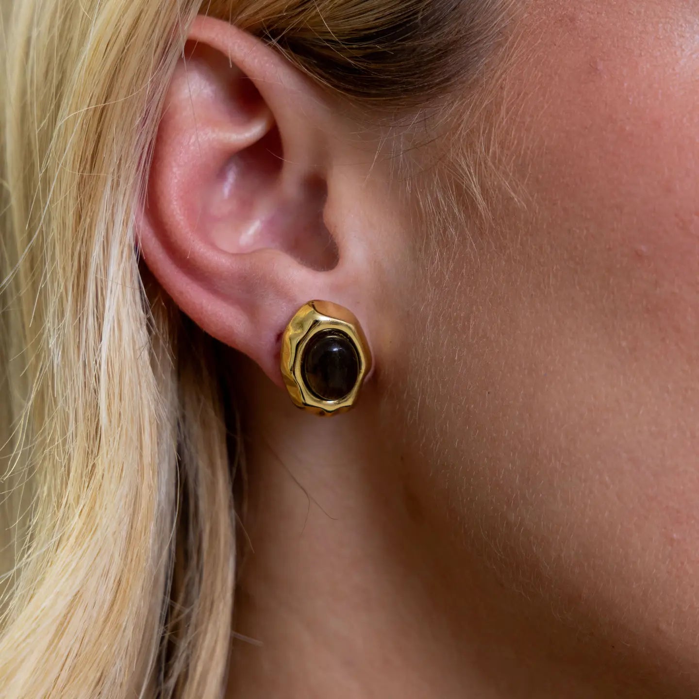 Saylor Tiger Eye Studs