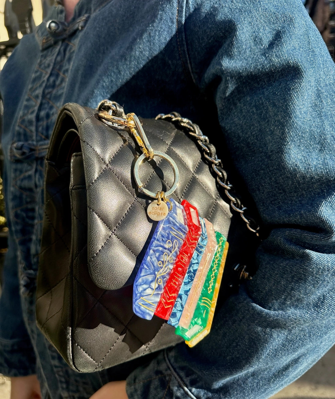 Book Stack Bag Charm + Keychain