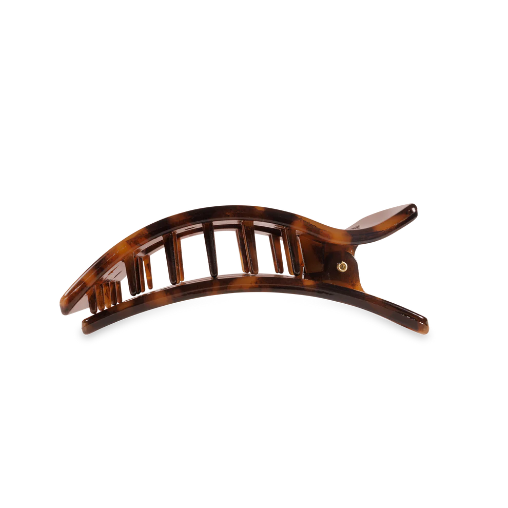 Tortoise Medium Flat Rectangle Hair Clip