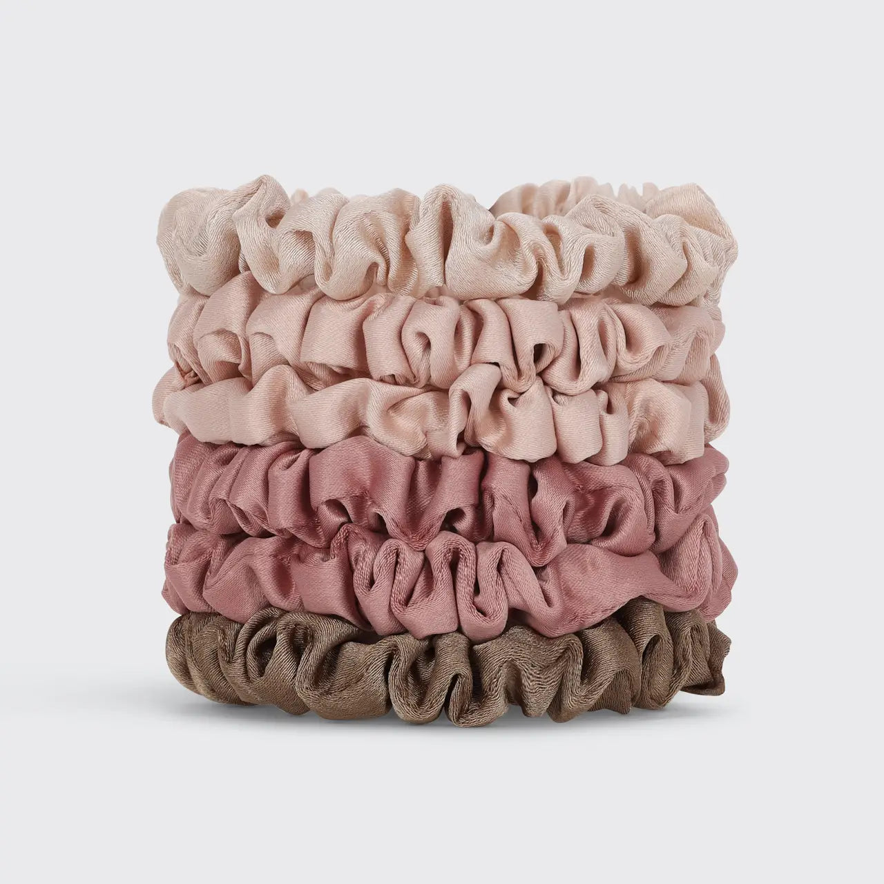 Satin Scrunchies 6pc - Terracotta