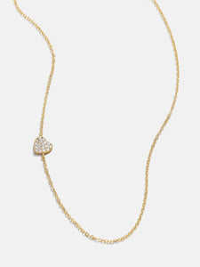 18K Gold Asymmetrical Heart Necklace