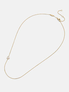 18K Gold Asymmetrical Heart Necklace