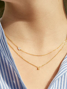 18K Gold Asymmetrical Heart Necklace