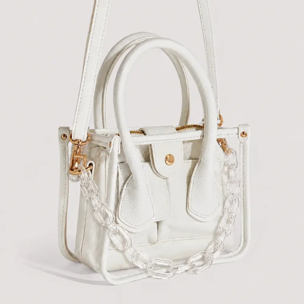The Molly Saddle Bag White