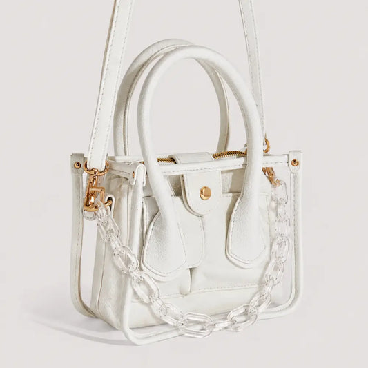 The Molly Saddle Bag White