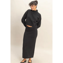 Load image into Gallery viewer, Sweater &amp; Skirt Set - Black