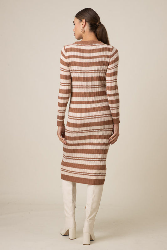 Duo Striped Sweater Dress