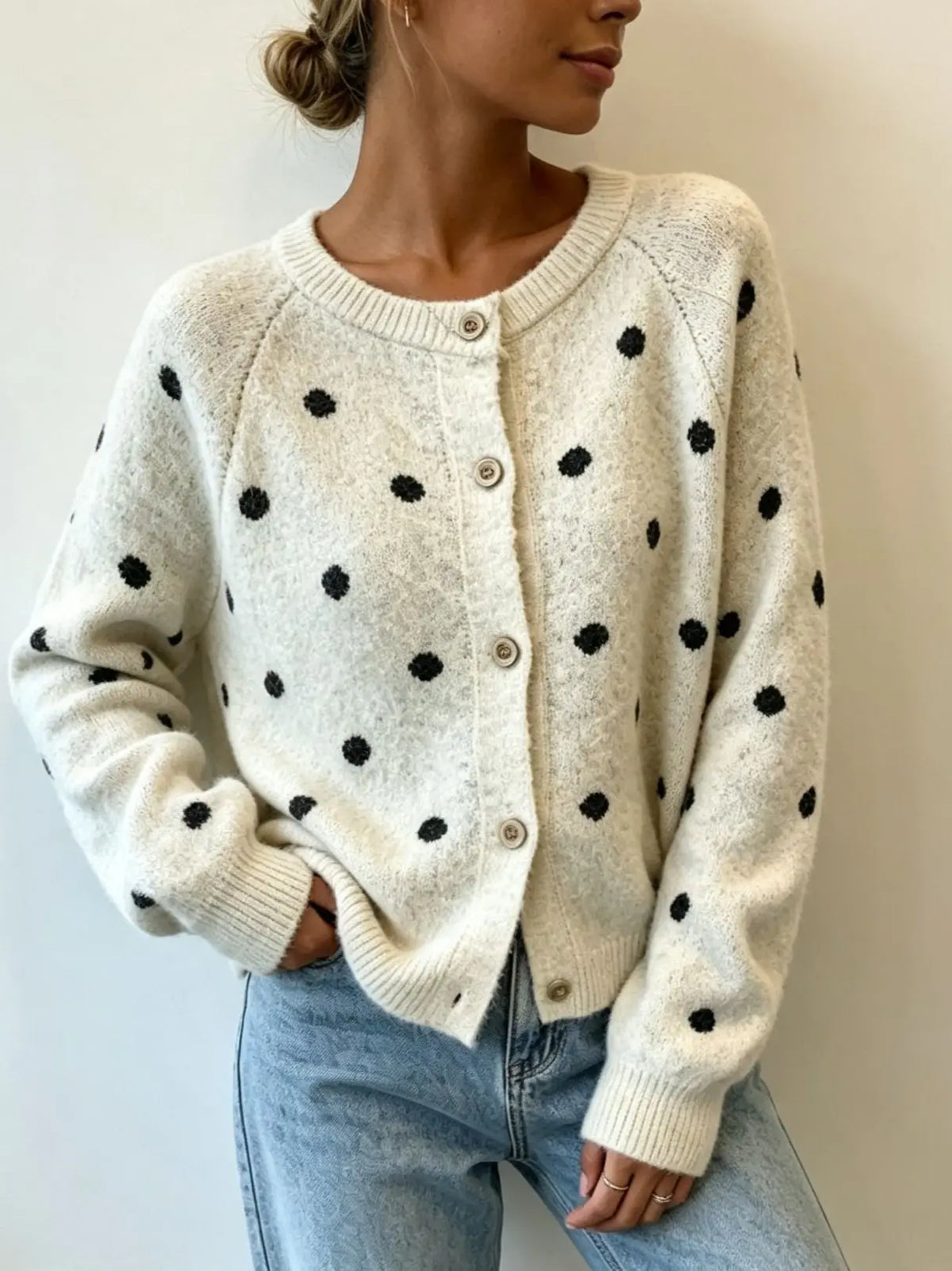 Dotty Cardigan - Off White