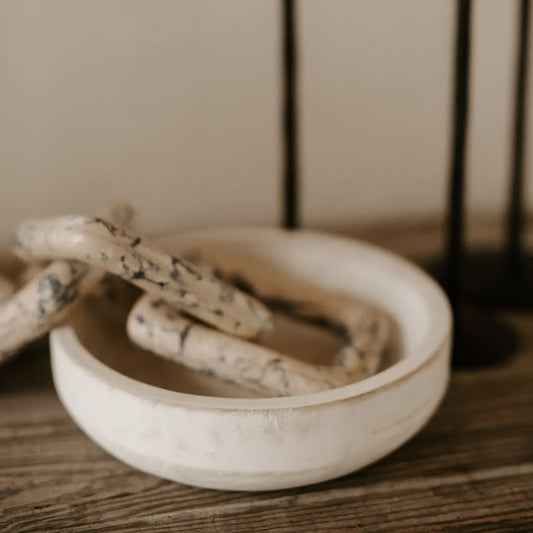 Decorative White Bowl