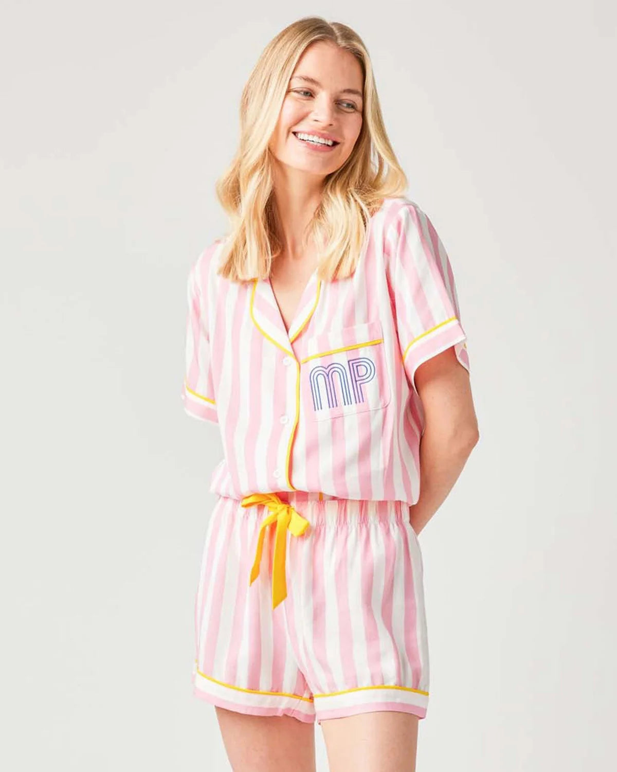 Retro Stripe PJ Short Set