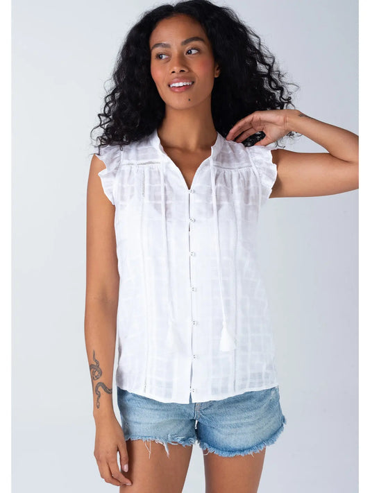 Nicolette Flutter Sleeve Top