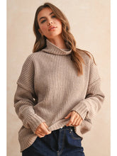 Load image into Gallery viewer, Chenille High Neck Sweater - Sand
