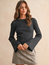 Load image into Gallery viewer, Ribbed Long Sleeve Knitted Top