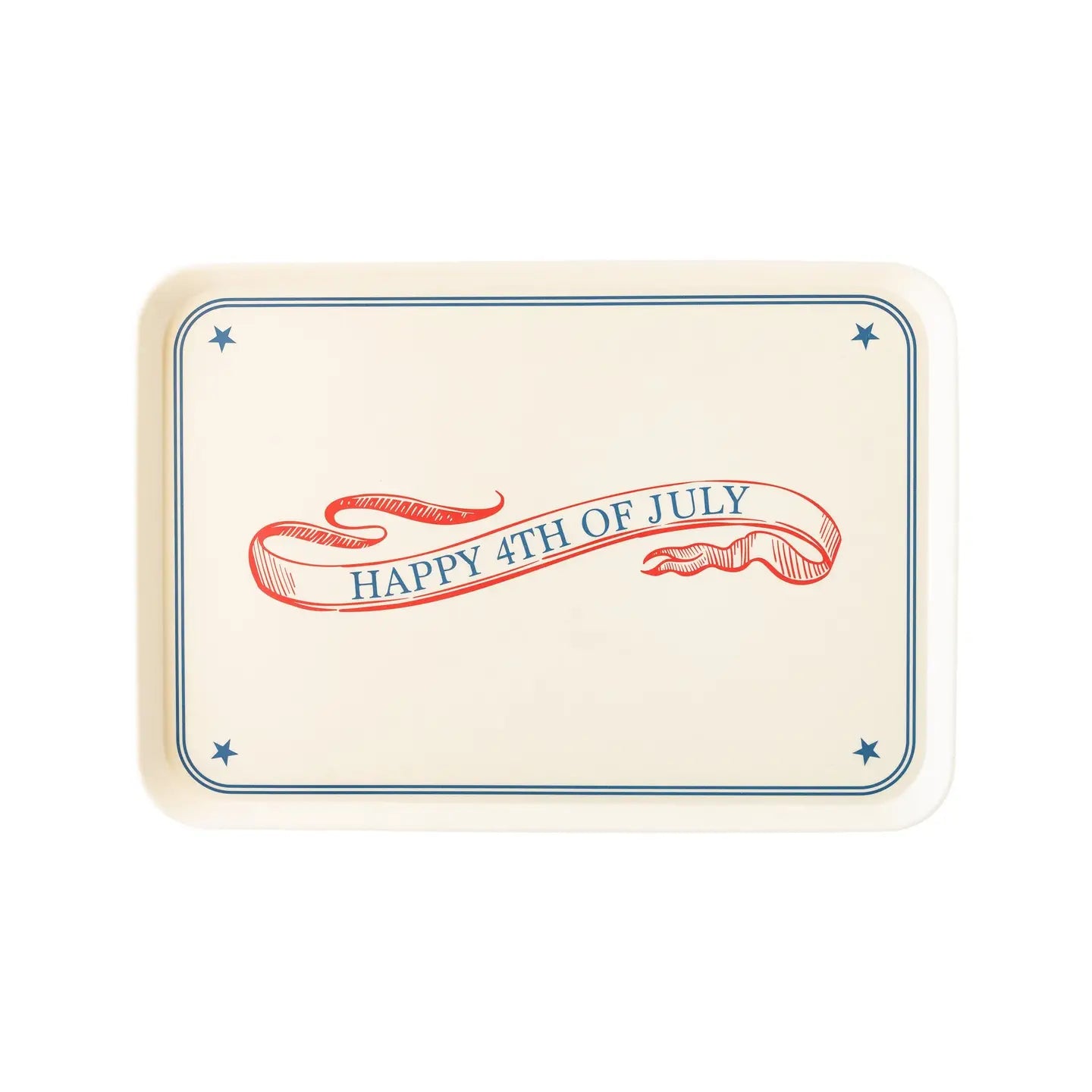 Happy Fourth of July Bamboo Serving Tray