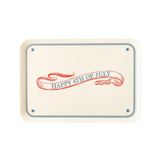 Happy Fourth of July Bamboo Serving Tray