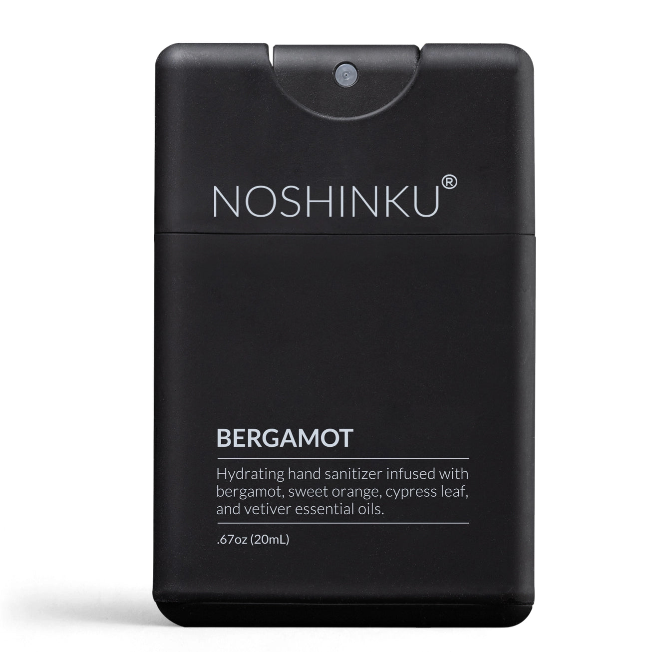 Hydrating hand sanitizer infused with bergamot, sweet orange, cypress leaf, and vetiver essential oils.