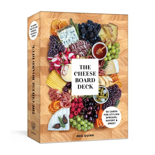 This card deck includes step-by-step instructions, curated shopping lists, and expert tips to help you create 50 beautiful and distinctive cheese, charcuterie, and crudité boards.