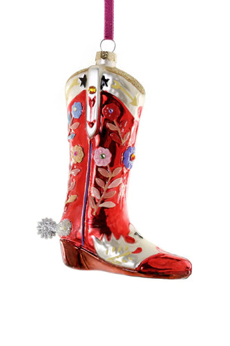 Rhinestone Cowboy Boot Ornament