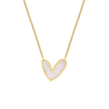 Load image into Gallery viewer, Abigail Mother of Pearl Heart Necklace