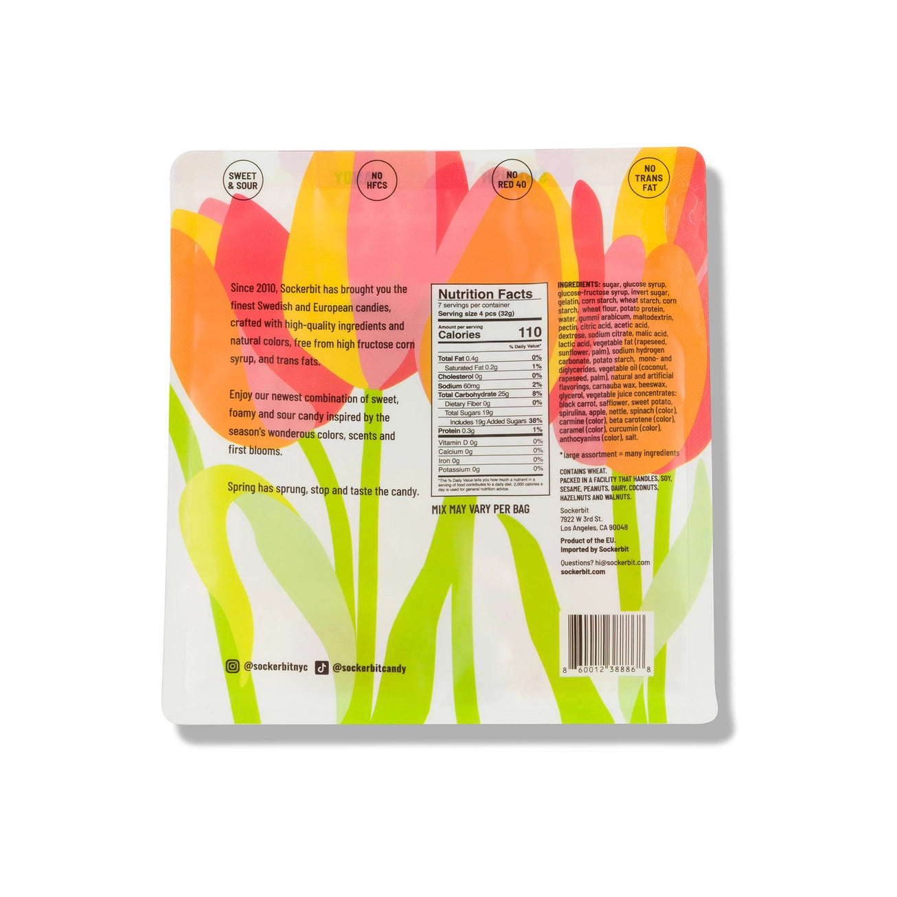 Ingredient info for Swedish gummy candy