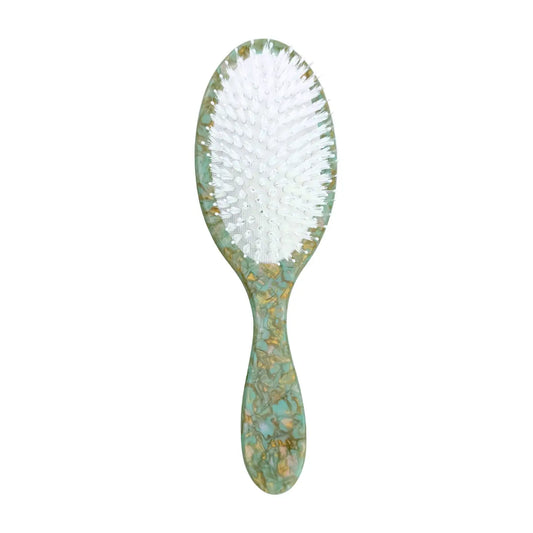 PREORDER Hand-Painted Flower Mahjong Hair Brush