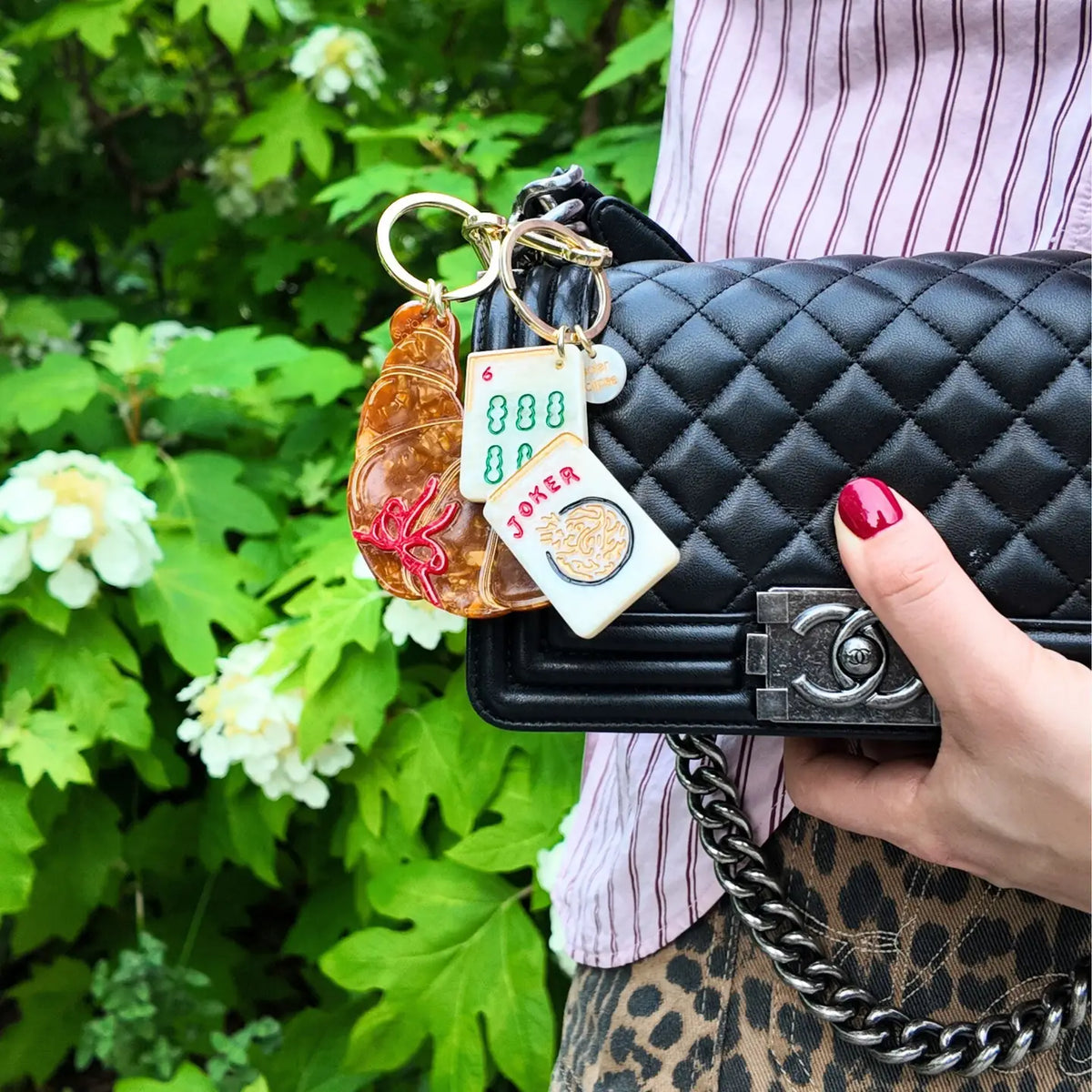Mahjong Bag Charm + Keychain