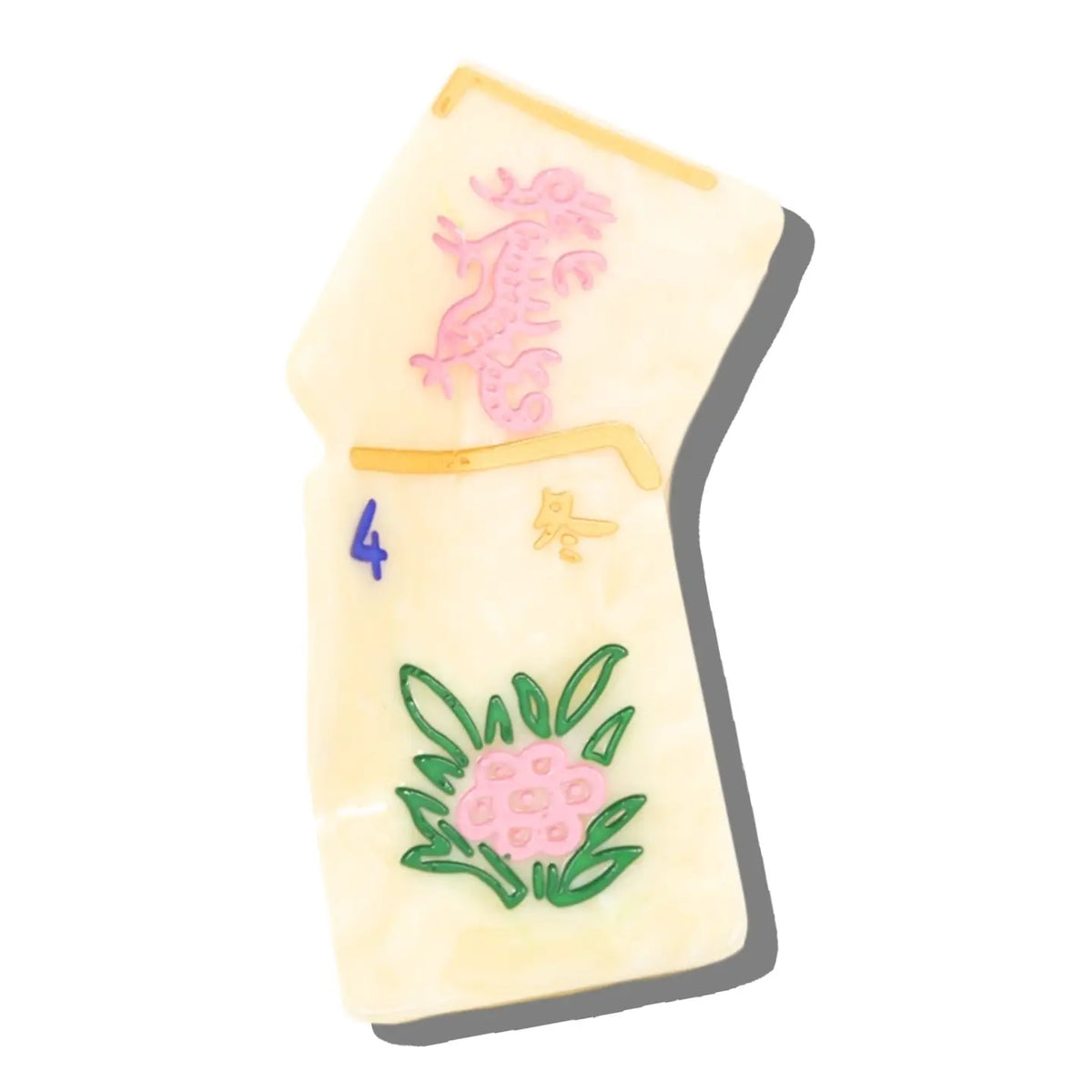 Mini Flower Mahjong Claw Hair Clip