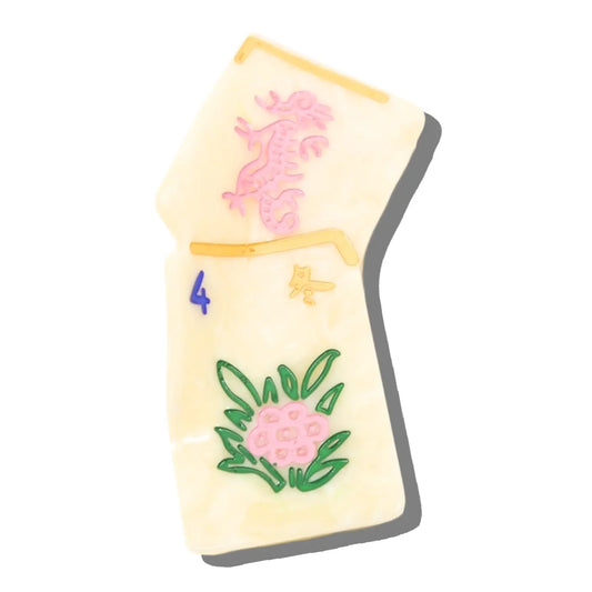 Mini Flower Mahjong Claw Hair Clip