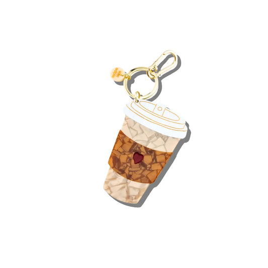 Coffee Cup Bag Charm + Keychain