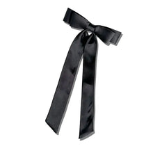 Load image into Gallery viewer, Slim Satin Bow Barrette - Black