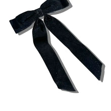 Load image into Gallery viewer, Velvet Bow Barrette - Black