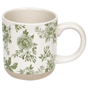 Green Delft Stoneware Mug