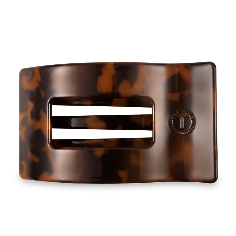 Tortoise Large Flat Rectangle Hair Clip
