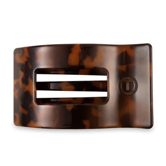 Tortoise Large Flat Rectangle Hair Clip