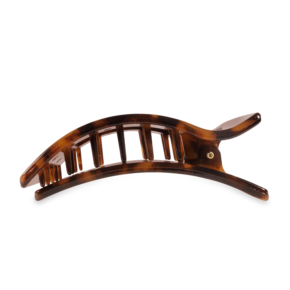 Tortoise Large Flat Rectangle Hair Clip