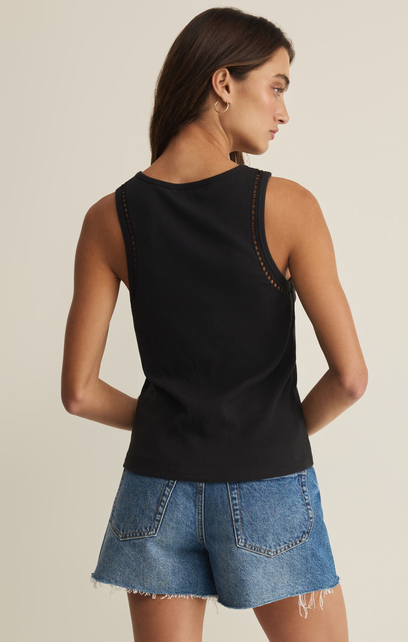 Boa Rib Tank black back view