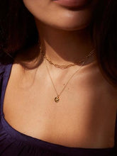 Load image into Gallery viewer, fortune cookie pendant 14kt gold filled necklace