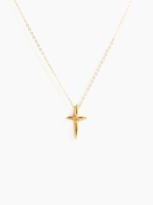 Droplet Cross Necklace