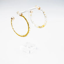 Load image into Gallery viewer, Gold Glitter Hoops