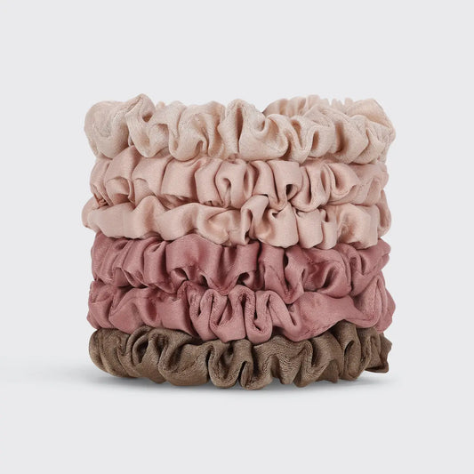 Satin Scrunchies 6pc - Terracotta