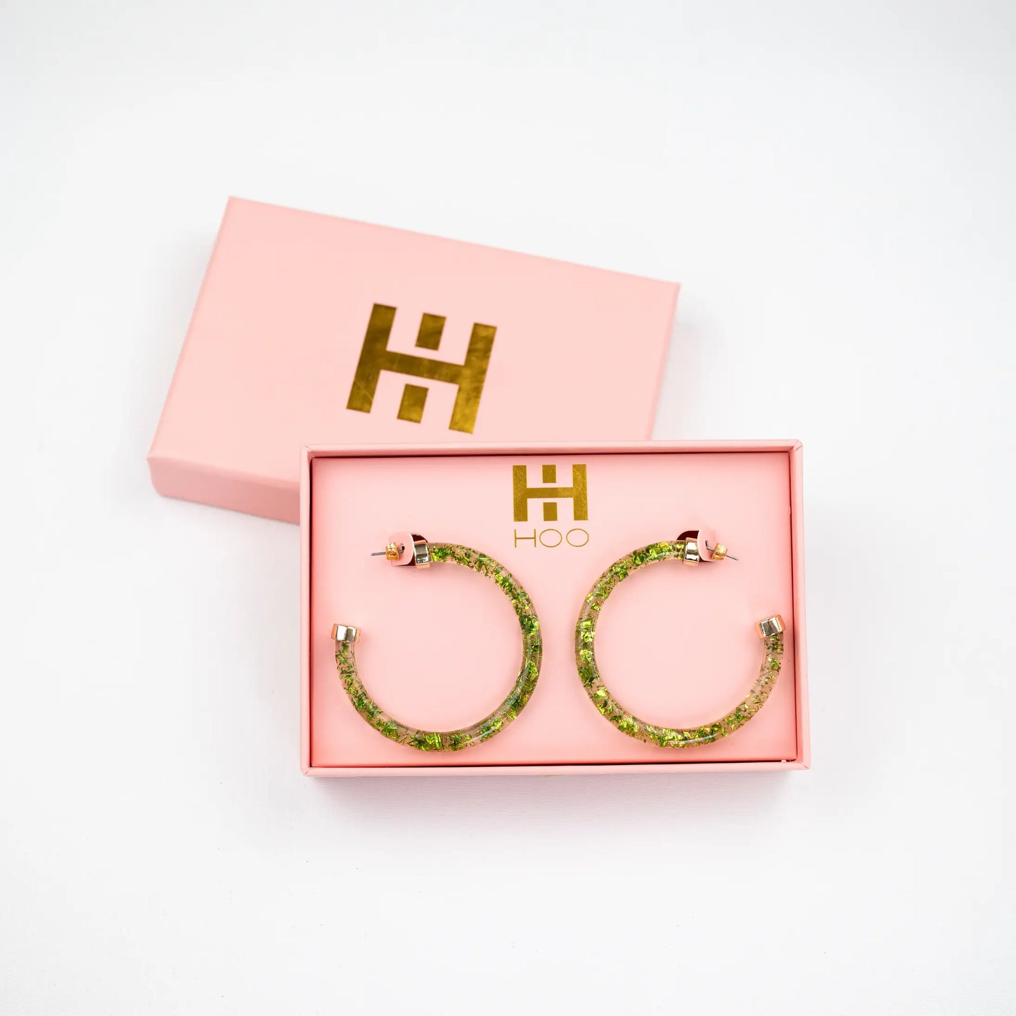 Green Foil Hoops