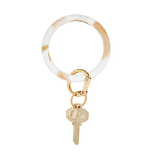 gold marble key ring