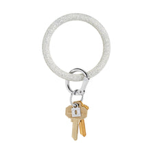 Load image into Gallery viewer, silver confetti silicone key ring