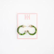 Load image into Gallery viewer, Green Foil Hoop Minis
