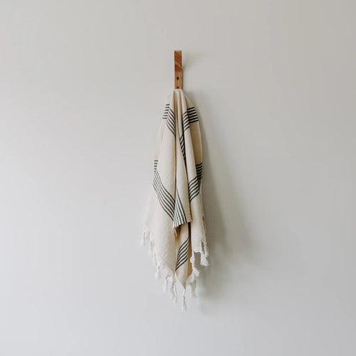 Turkish Cotton + Bamboo Hand Towel - Multi Stripe